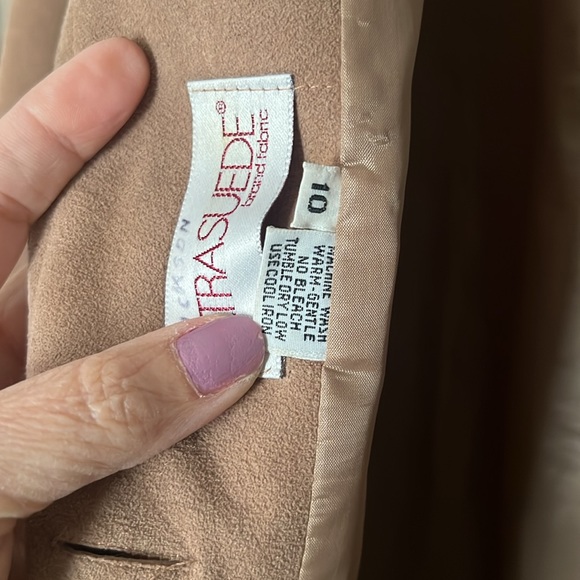 Amazing ULTRA SUEDE AMHERST COLLECTION Tan Long Duster Jacket - Picture 8 of 10